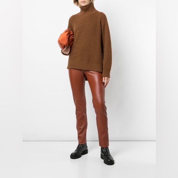 ROSETTA GETTY Brown Roll Neck Cashmere Sweater M - Picture 1 of 9